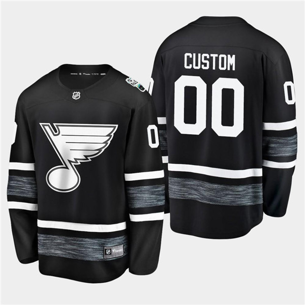 Men's St. Louis Blues Custom 2019 NHL All-Star Black Stitched Jersey