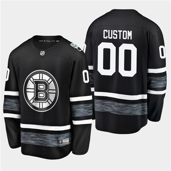 Men's Boston Bruins Custom 2019 NHL All-Star Black Stitched Jersey