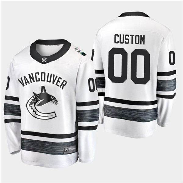 Men's Adidas Vancouver Canucks Custom 2019 NHL All Star White Stitched Jersey