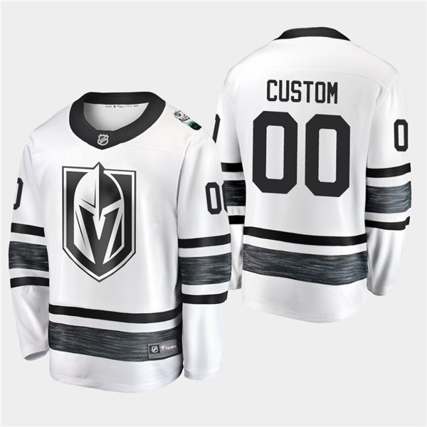Men's Vegas Golden Knights Custom 2019 NHL All-Star White Stitched Jersey