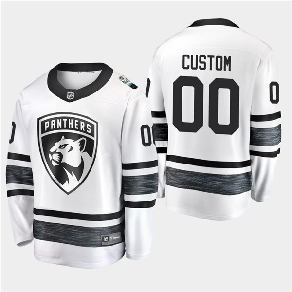 Men's Florida Panthers Custom 2019 NHL All-Star White Stitched Jersey
