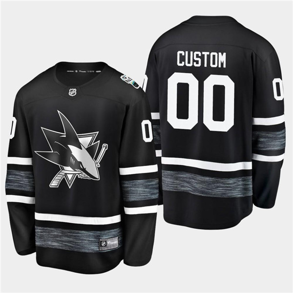 Men's Adidas San Jos sharks Custom 2019 NHL All Star Black Stitched Jersey