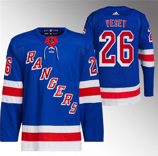 Men's New York Rangers #26 Jimmy Vesey Blue Stitched Jersey