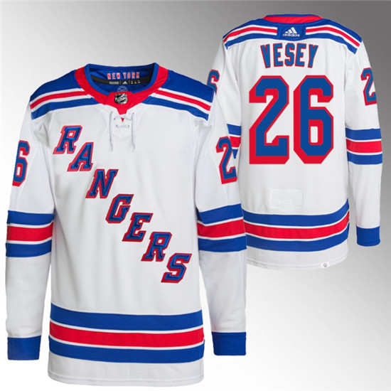 Men's New York Rangers #26 Jimmy Vesey White Stitched Jersey