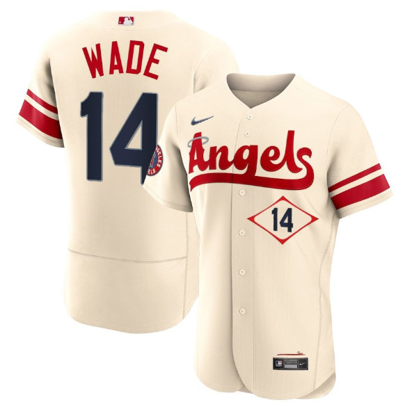 Men's Los Angeles Angels #14 Tyler Wade 2022 Cream City Connect Flex Base Stitched Jersey