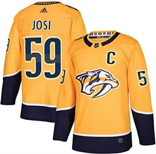 Men's Adidas Nashville Predators #59 Roman Josi Yellow Stitched NHL Jersey