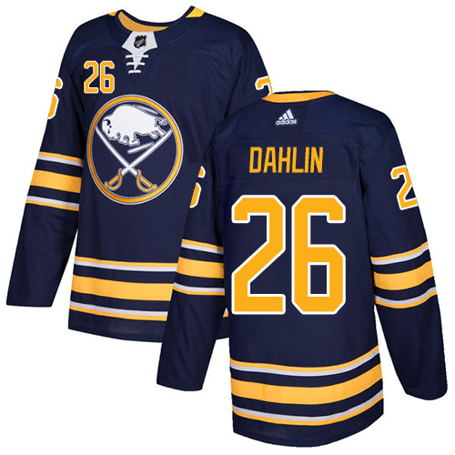 Men's Adidas Buffalo Sabres #26 Rasmus Dahlin Navy Stitched NHL Jersey