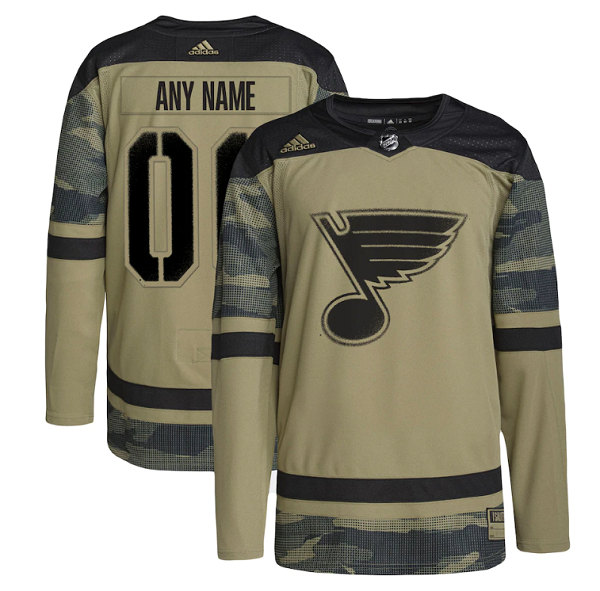 Men's St. Louis Blues Active Player Custom 2022 Camo Military Appreciation Night Stitched Jersey