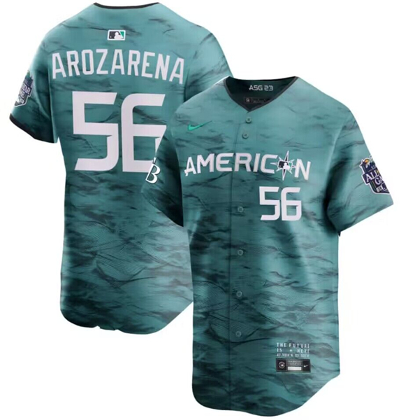 Men's Tampa Bay Rays #56 Randy Arozarena Teal 2023 All-Star Flex Base Stittched Jersey