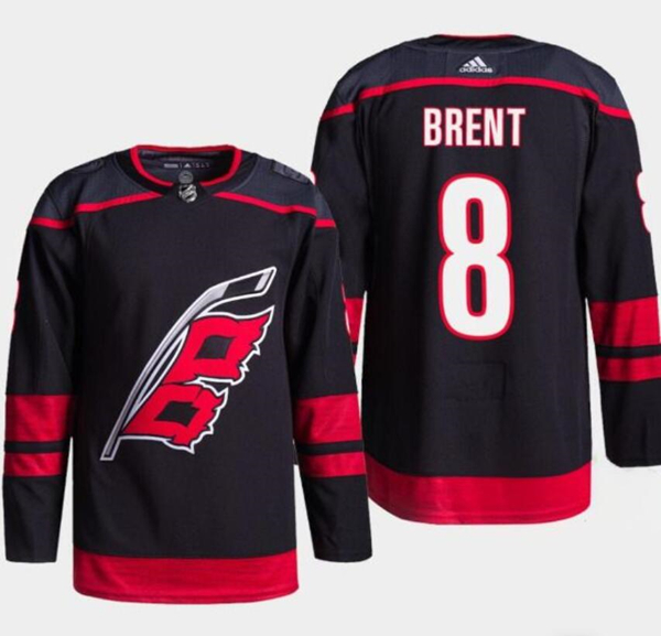 Men's Carolina Hurricanes #8 Brent Burns Black Stitched Jersey