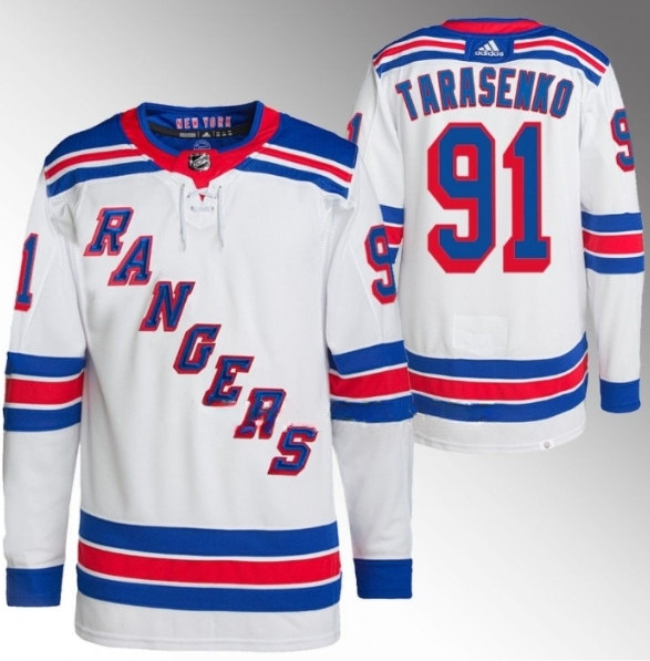 Men's New York Rangers #91 Vladimir Tarasenko White Stitched Jersey