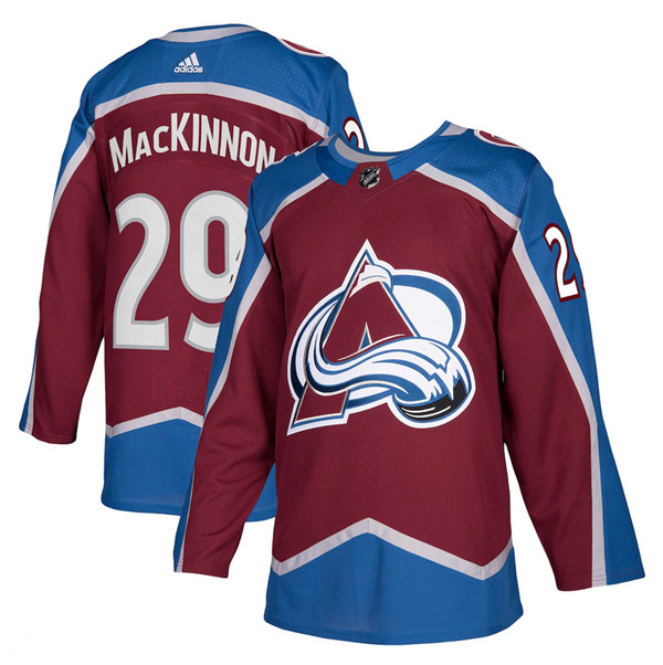 Men's Adidas Colorado Avalanche #29 Nathan MacKinnon Burgundy Stitched NHL Jersey