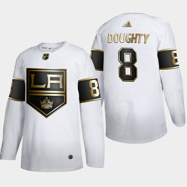 Men's Los Angeles Kings #8 Drew Doughty White Stitched Jersey