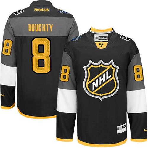 Men's Los Angeles Kings #8 Drew Doughty Premier Black 2016 All Star Stitched Jersey
