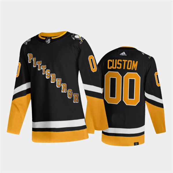 Men's Pittsburgh Penguins Active Player Custom 2021/2022 Black Stitched Jersey