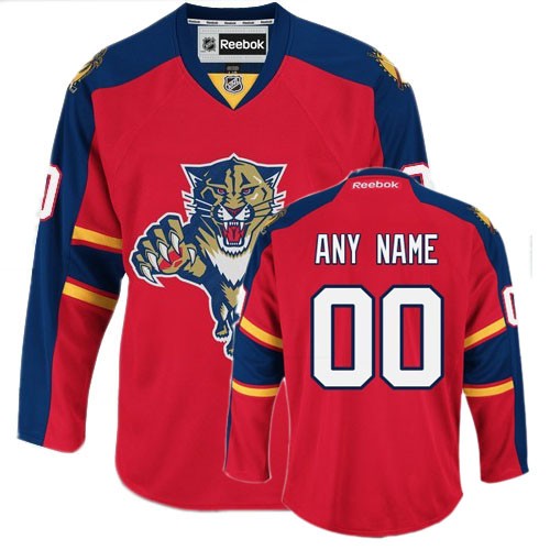 Men's Florida Panthers Custom Name Number Size Red Home Stitched Jersey