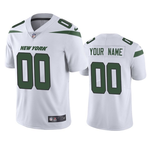 Youth New York Jets ACTIVE PLAYER Custom White Vapor Untouchable Limited Stitched Jersey