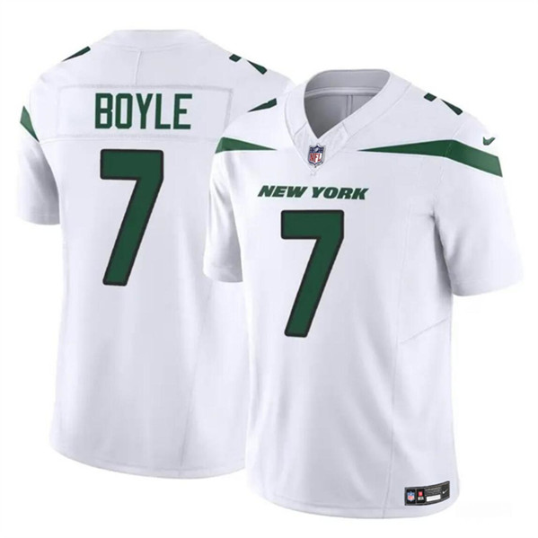 Men's New York Jets #7 Tim Boyle 2023 F.U.S.E. White Vapor Untouchable Limited Stitched Jersey