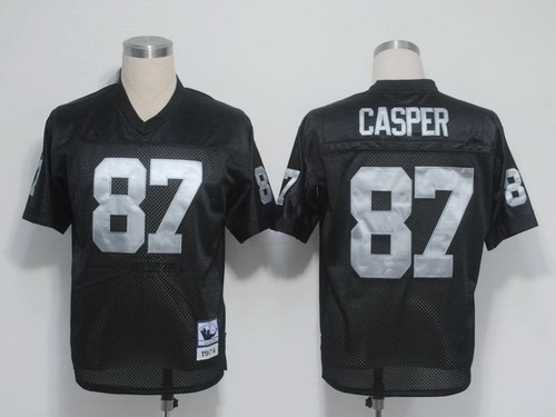 Men's Oakland Raiders #87 Dave Casper Black Stitched Throwback NFL Jersey