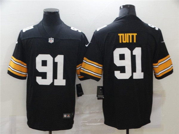 Men's Pittsburgh Steelers #91 Stephon Tuitt Black Vapor Untouchable Limited Stitched NFL Jersey