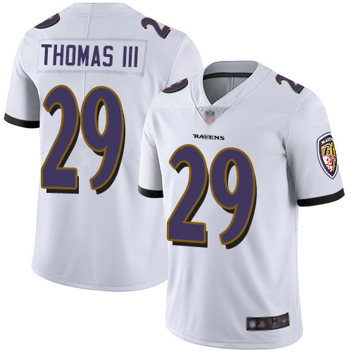 Men's Baltimore Ravens #29 Earl Thomas III White Vapor Untouchable NFL Jersey