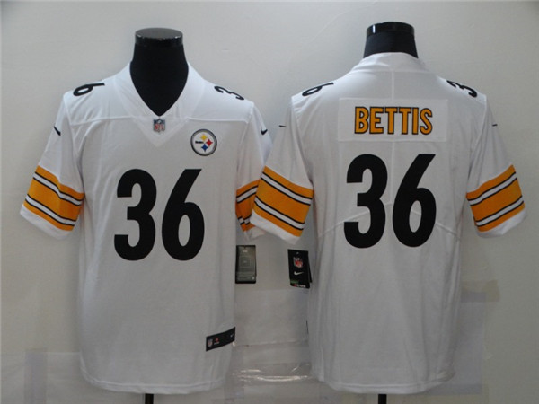 Men's Pittsburgh Steelers #36 Jerome Bettis White Vapor Stitched NFL Jersey