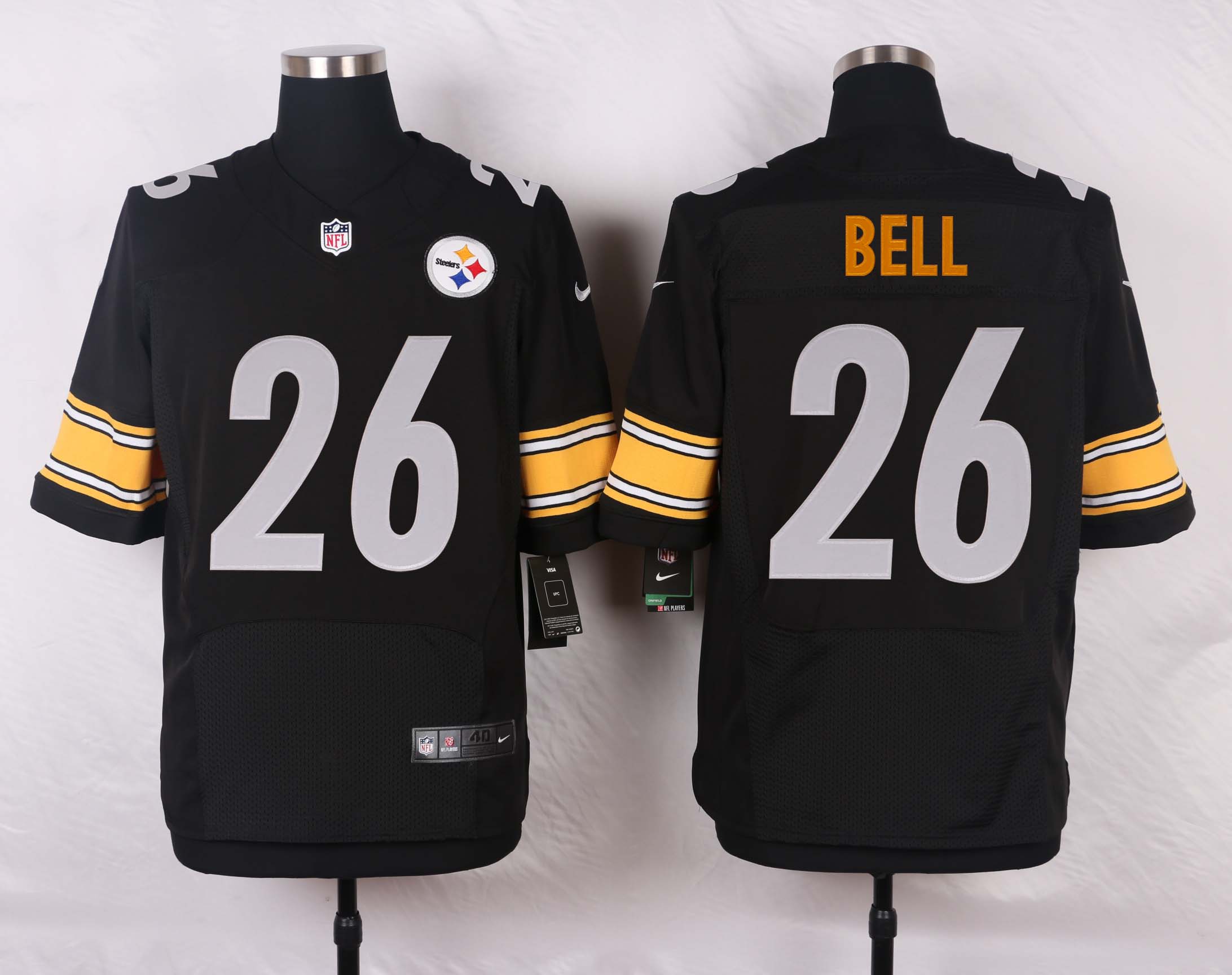 Men's Nike Pittsburgh Steelers #26 Le'Veon Bell Black Stitched NFL Elite Jersey