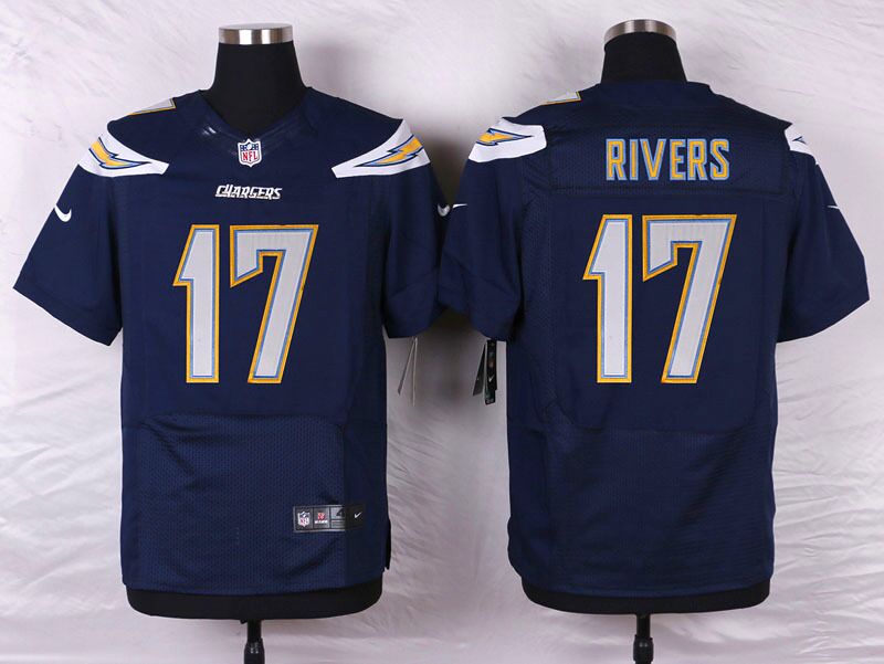 Men's Nike Los Angeles Chargers #17 Philip Rivers Blue Stitched NFL Elite Jersey