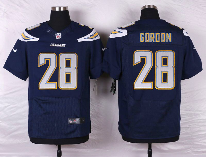 Men's Nike Los Angeles Chargers #28 Melvin Gordon Navy Blue Stitched NFL Elite Jersey
