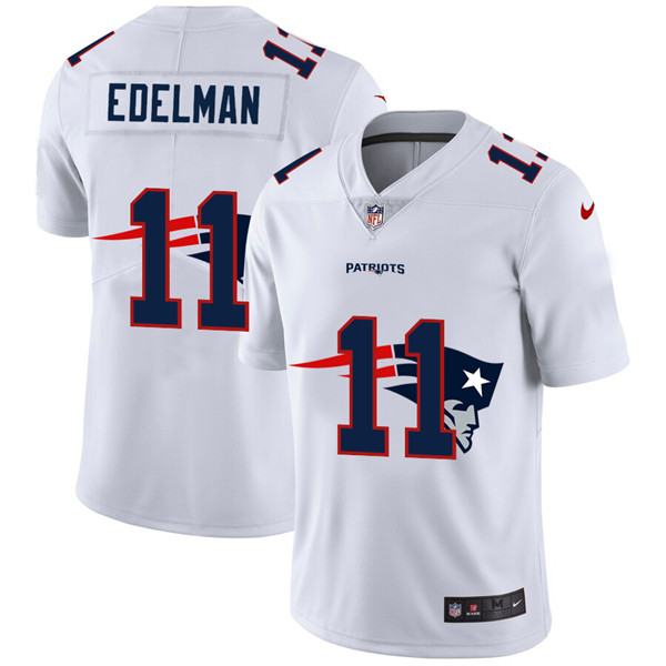 Men's New England Patriots #11 Julian Edelman White Stitched NFL Jersey