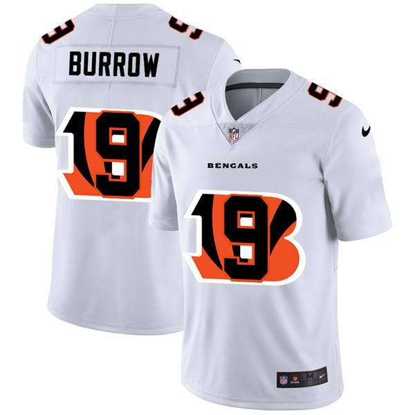 Men's Cincinnati Bengals #9 Joe Burrow White Stitched NFL Jersey