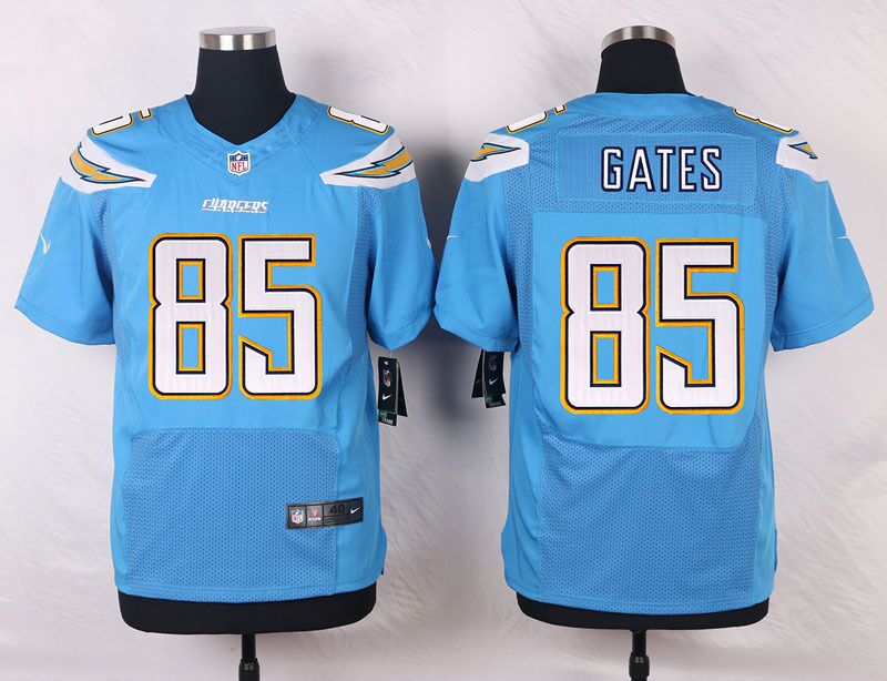 Men's Nike Los Angeles Chargers #85 Antonio Gates Electric Blue Alternate Stitched NFL Elite Jersey