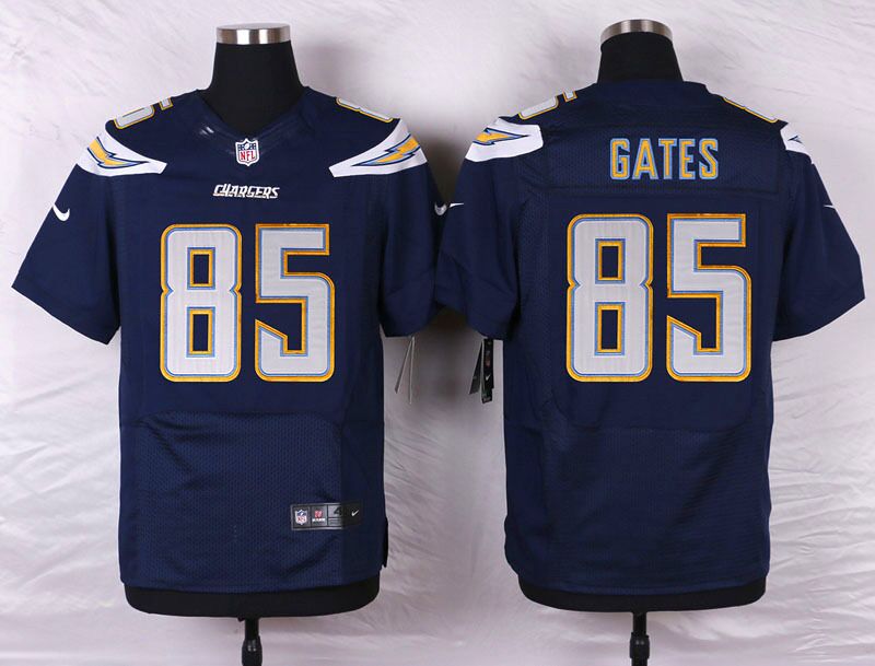 Men's Nike Los Angeles Chargers #85 Antonio Gates Navy Blue Team Color Stitched NFL Elite Jersey
