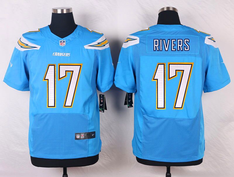Men's Nike Los Angeles Chargers #17 Philip Rivers Electric Blue Alternate Stitched NFL Elite Jersey