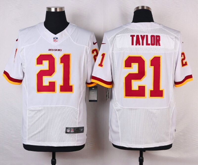 Men's Nike Washington Redskins #21 Sean Taylor White Stitched NFL Elite Jersey