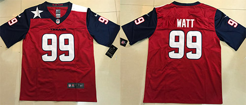 Men's Texans #99 J.J. Watt Red Limited Stitched NFL Jersey