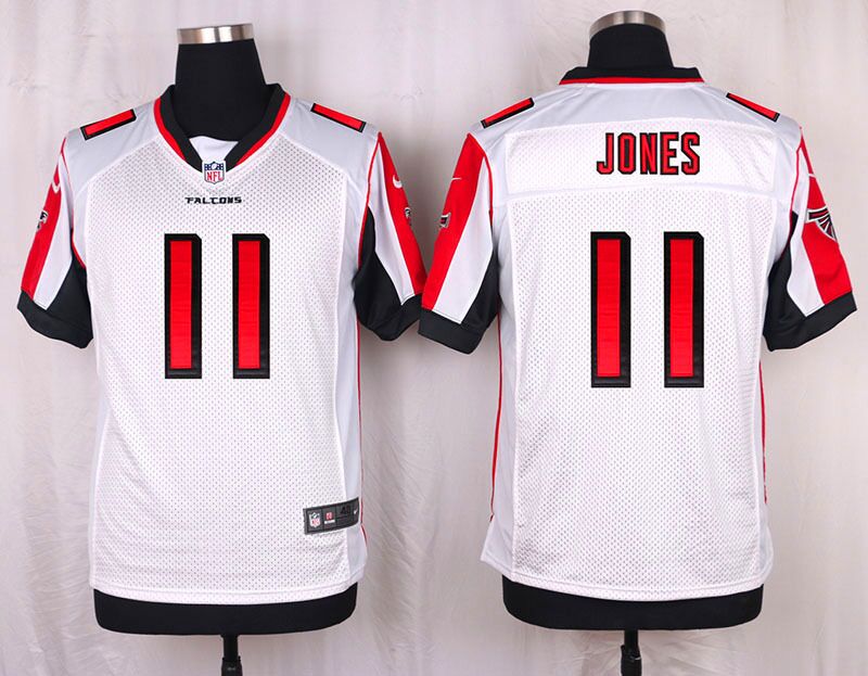 Men's Nike Atlanta Falcons #11 Julio Jones White Stitched NFL Elite Jersey