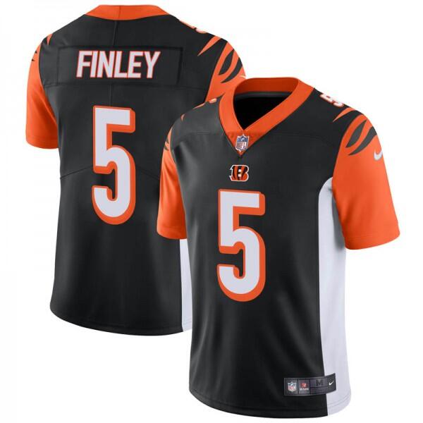 Men's Cincinnati Bengals #5 Ryan Finley Black Vapor Untouchable Limited Stitched NFL Jersey