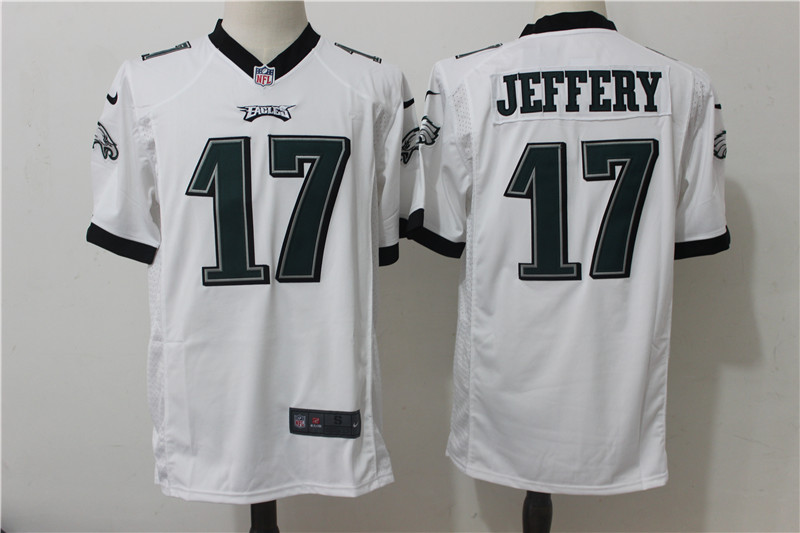 Men's Philadelphia Eagles #17 Alshon Jeffery Nike White Stitched NFL Game Jersey