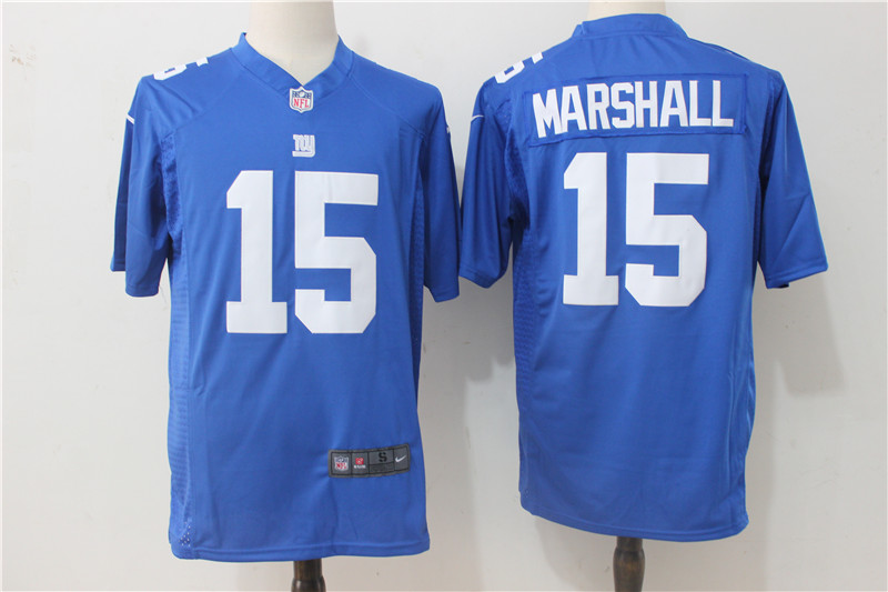 Men's New York Giants #15 Brandon Marshall Nike Royal Stitched NFL Game Jersey