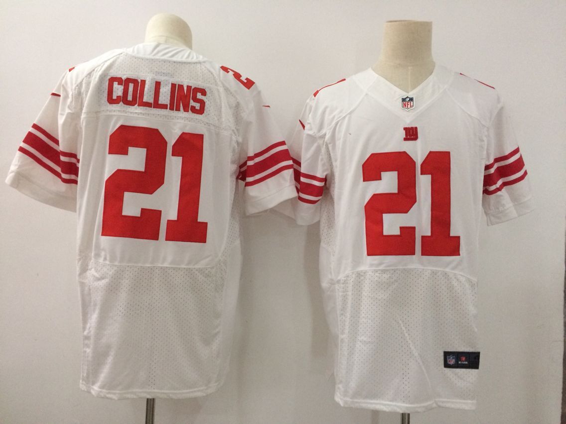Men's New York Giants #21 Landon Collins Nike White Elite Stitched Jersey