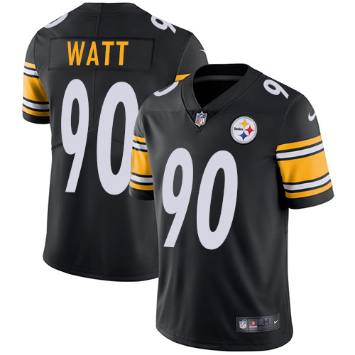 Men's Pittsburgh Steelers #90 T. J. Watt Black Vapor Untouchable Limited Stitched NFL Jersey