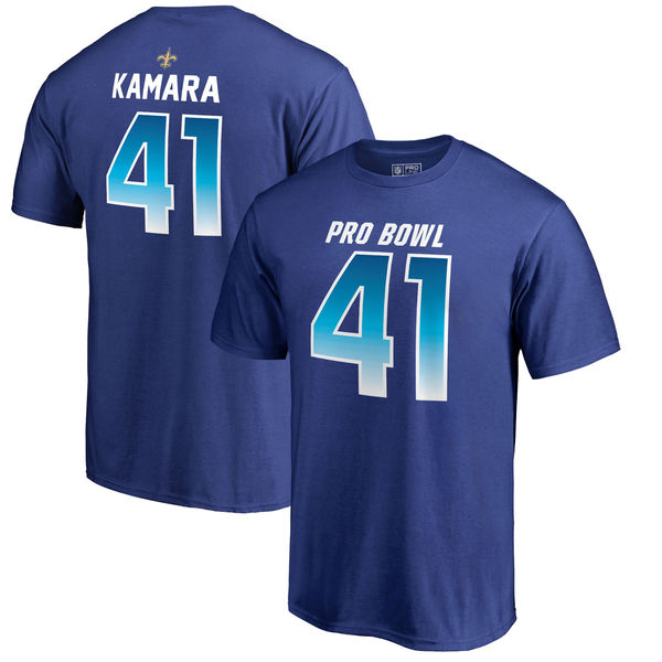 Saints Alvin Kamara AFC Pro Line 2018 NFL Pro Bowl Royal T-Shirt