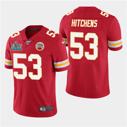 Men's Chiefs #53 Anthony Hitchens Red Super Bowl LIV Vapor Untouchable Limited Stitched NFL Jersey