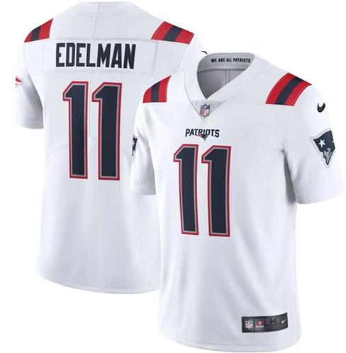 Men's New England Patriots #11 Julian Edelman White 2020 Vapor Untouchable Limited Stitched NFL Jersey