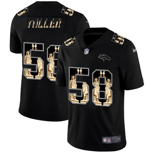 Men's Denver Broncos #58 Von Miller 2019 Black Statue Of Liberty Limited Stitched NFL Jersey