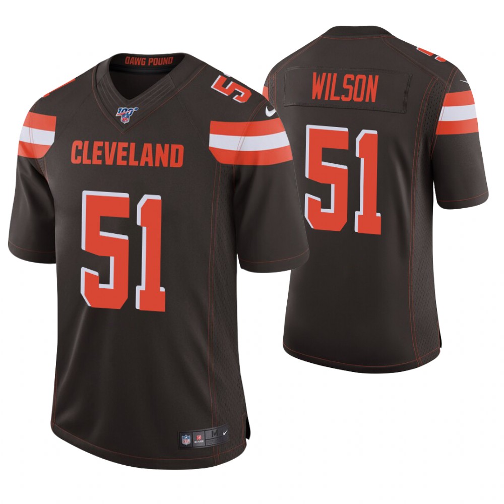 Men's Cleveland Browns #51 Mack Wilson Brown 2019 100th Season Vapor Untouchable Limited Stitched NFL Jersey