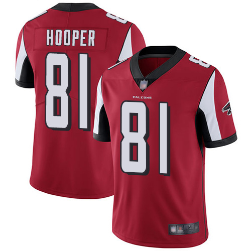 Men's Atlanta Falcons #81 Austin Hooper Red Vapor Untouchable Limited Stitched NFL Jersey