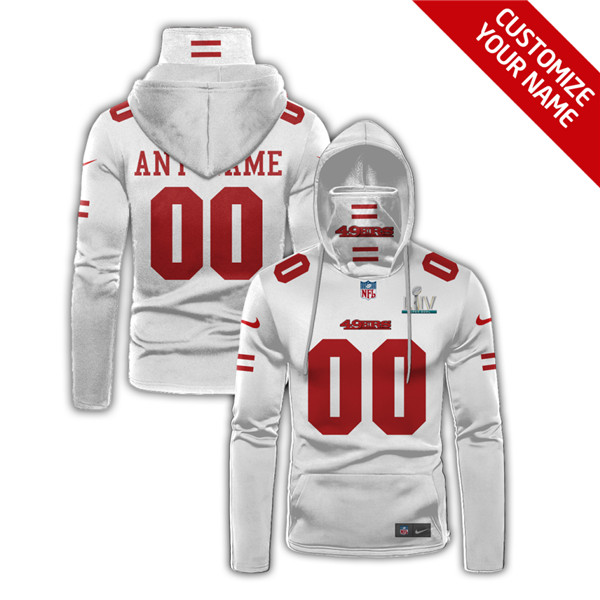 Men's San Francisco 49ers Customize Stitched Hoodies Mask 2020