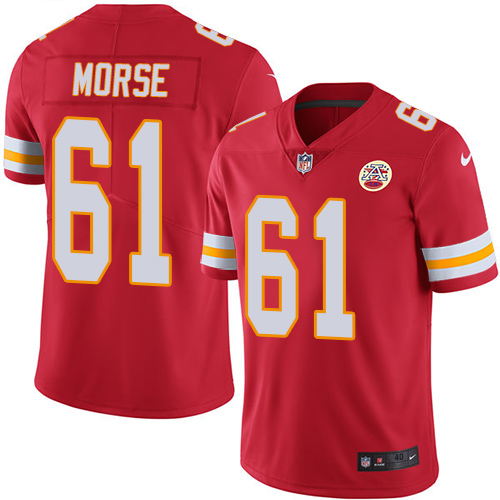 Men's Kansas City Chiefs #61 Mitch Morse Red Vapor Untouchable Limited Stitched NFL Jersey